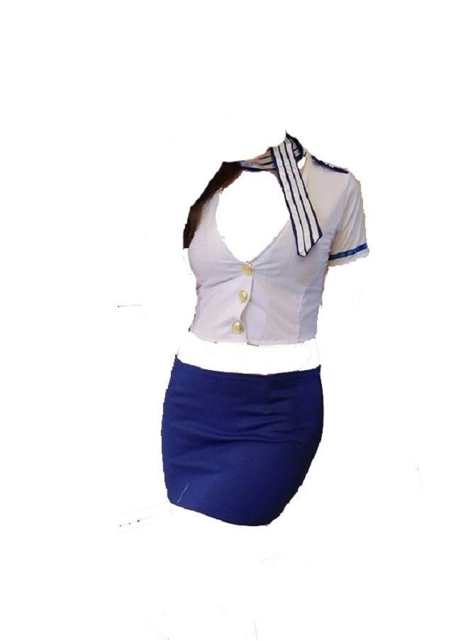 Generic - Flight Attendant  Air Hostess Costume Uniform For Women - Image 1