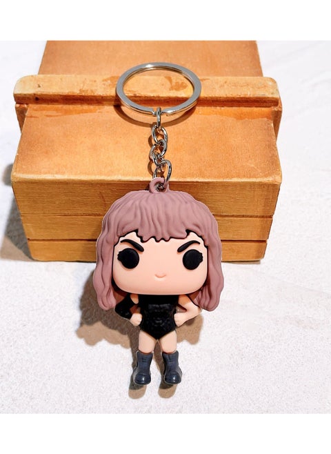 American Pop Singing Star Taylor Swift Cartoon Keychain