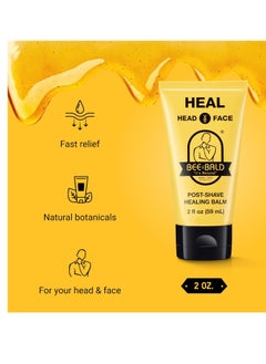 Bee Bald Bee Bald HEAL Aftershave for Men Healing Balm, Immediately Calms & Soothes Damaged Skin, Treats Bumps, Redness, Razor Burn & Other Shaving Irritations (2 Fl Oz)  - Image 3