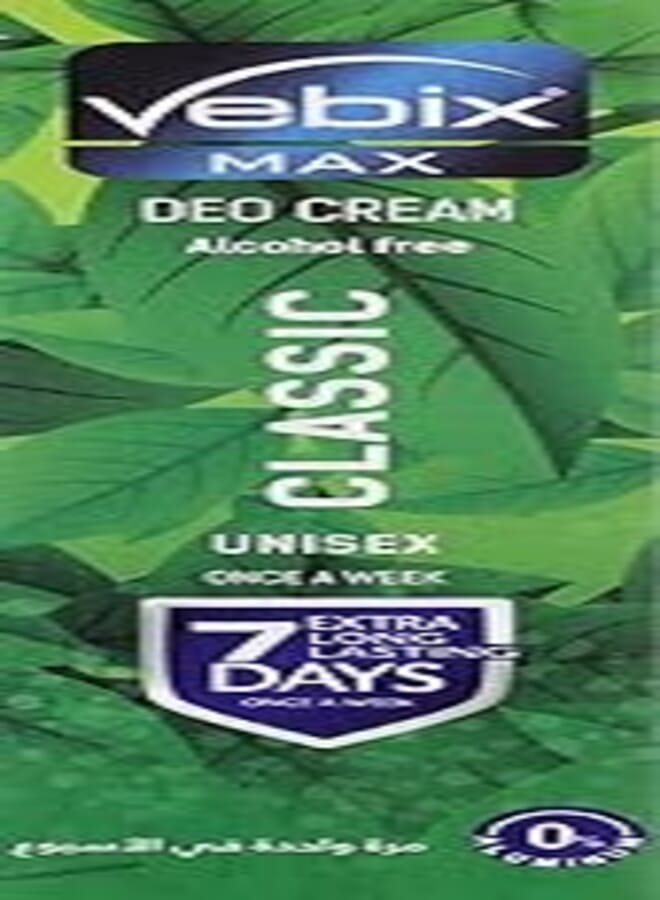Vebix max blue active deo cream for men, 10 ml