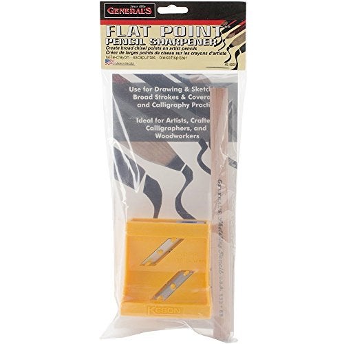 General's General Pencil Flat Point Sharpener,Black - Image 1