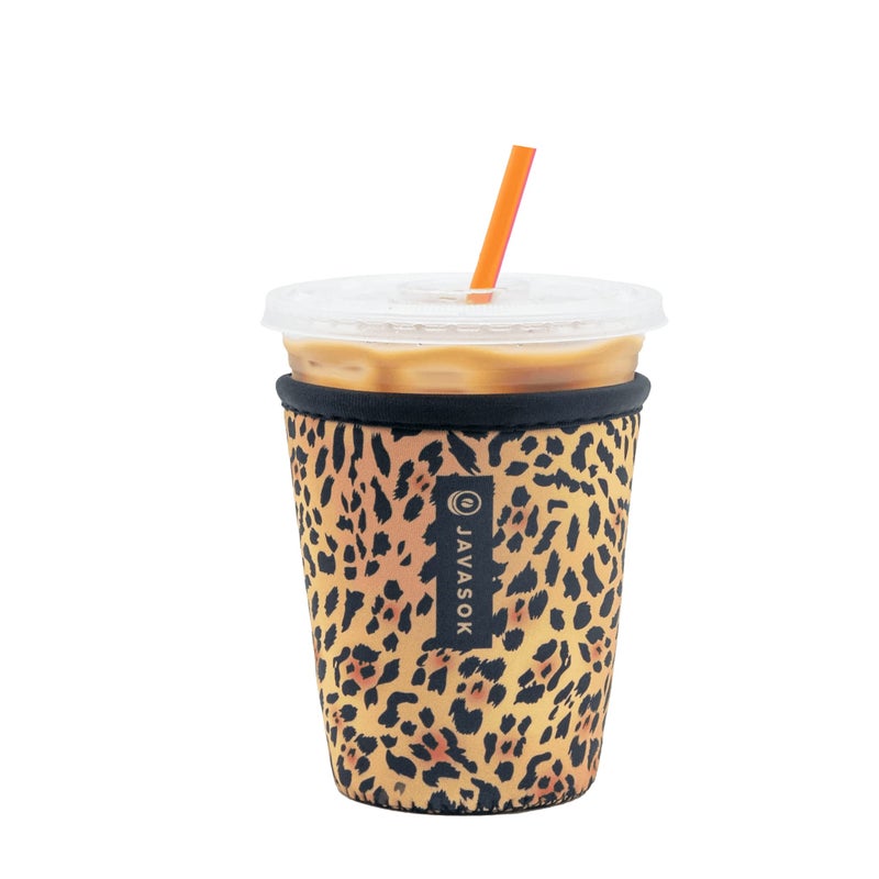 Sok It Java Sok Iced Coffee & Cold Soda Insulated Neoprene Cup Sleeve (Classic Leopard  XXLarge: 44-48oz) - Image 1