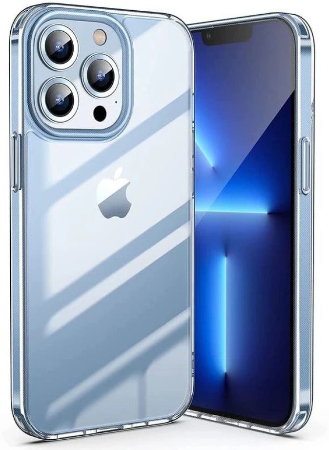 جراب لهاتف iPhone 15 PRO، جراب شفاف فائق الجودة وواقي من السيليكون، جراب خلفي شفاف للغاية من الكريستال | تصميم مقاوم للصدمات | حماية الكاميرا من الصدمات | ظهر شفاف صلب | جراب ممتص للصدمات (بلاستيك من الألياف | شفاف) غير أصفر - Image 1