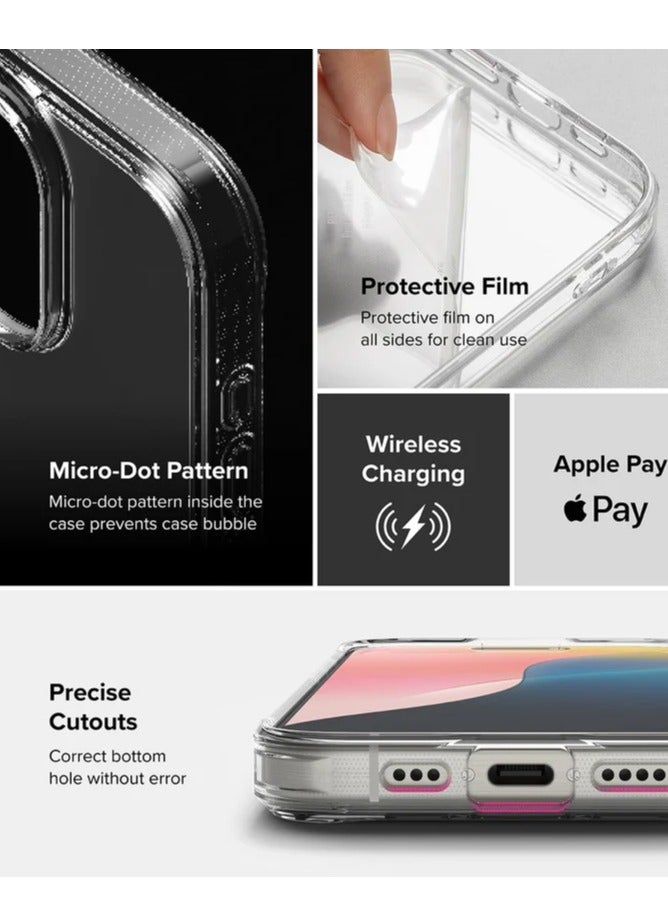 جراب لهاتف iPhone 15 PRO، جراب شفاف فائق الجودة وواقي من السيليكون، جراب خلفي شفاف للغاية من الكريستال | تصميم مقاوم للصدمات | حماية الكاميرا من الصدمات | ظهر شفاف صلب | جراب ممتص للصدمات (بلاستيك من الألياف | شفاف) غير أصفر - Image 5