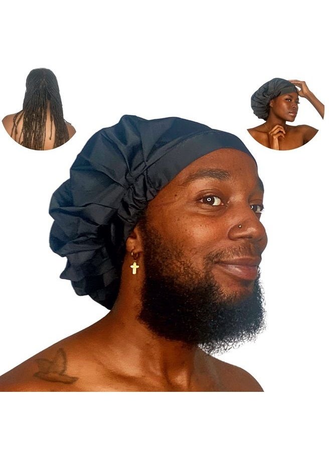 TTAT Shower Cap Extra Large for Men & Women With Braids, Dreadlocks, Locs, Afro, Coily, and Long Hair, Waterproof, Washable, Reusable & Adjustable, Great for Home, Spa, Conditioning, Self Care, Hotel - pzsku/ZD92615F744983E9DF061Z/45/_/1692391443/150c691c-54ff-410f-a27c-b91d7aaff333