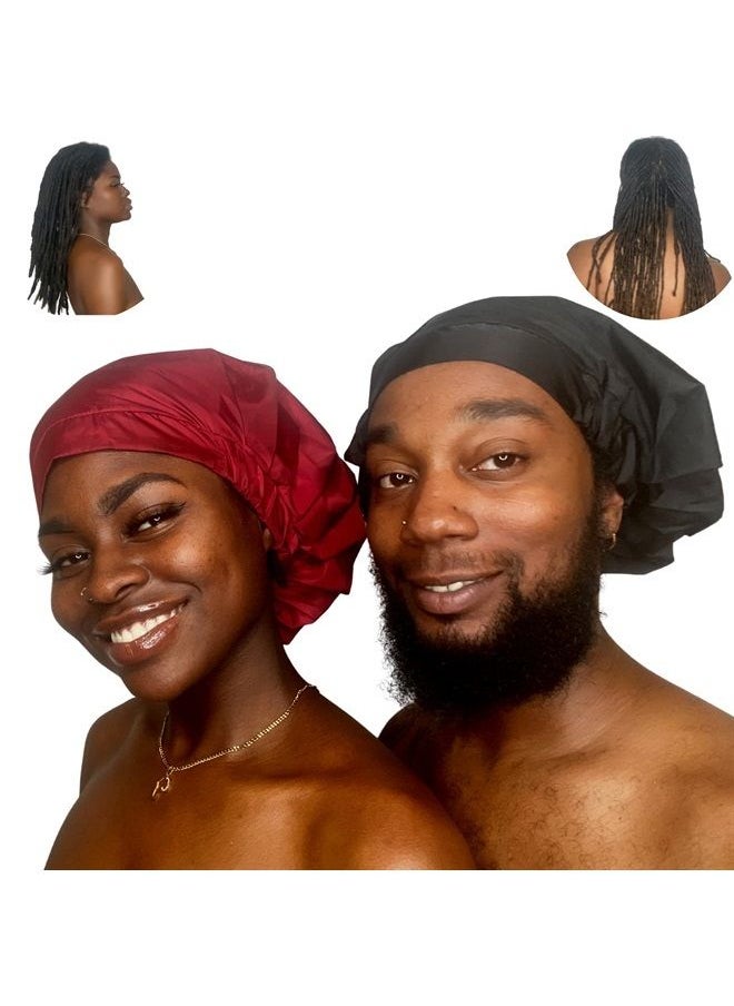 TTAT Shower Cap Extra Large for Men & Women With Braids, Dreadlocks, Locs, Afro, Coily, and Long Hair, Waterproof, Washable, Reusable & Adjustable, Great for Home, Spa, Conditioning, Self Care, Hotel - pzsku/ZD92615F744983E9DF061Z/45/_/1692391444/805c5199-d0cb-47b0-ba25-dabd3a50a106