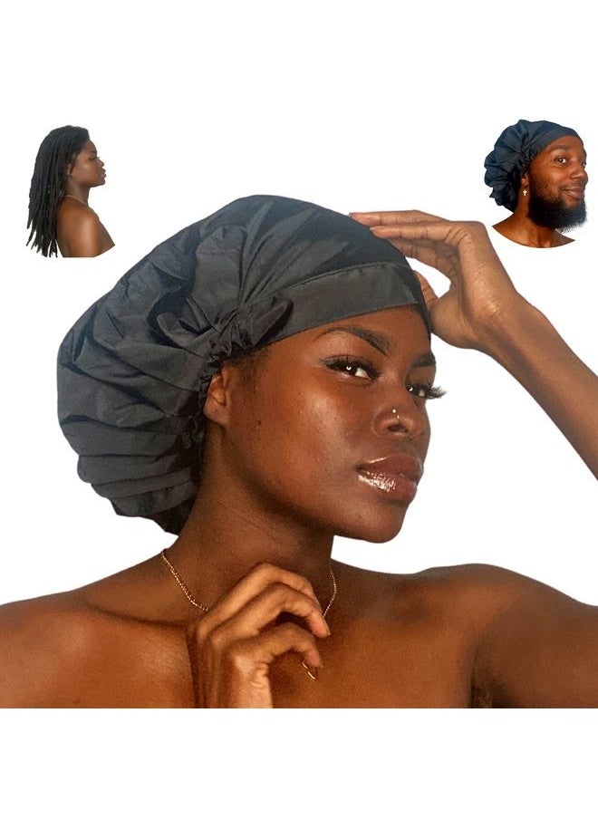 TTAT Shower Cap Extra Large for Men & Women With Braids, Dreadlocks, Locs, Afro, Coily, and Long Hair, Waterproof, Washable, Reusable & Adjustable, Great for Home, Spa, Conditioning, Self Care, Hotel - pzsku/ZD92615F744983E9DF061Z/45/_/1692391445/b2308958-e84f-4ed0-bba9-6fbef7c6aa4e