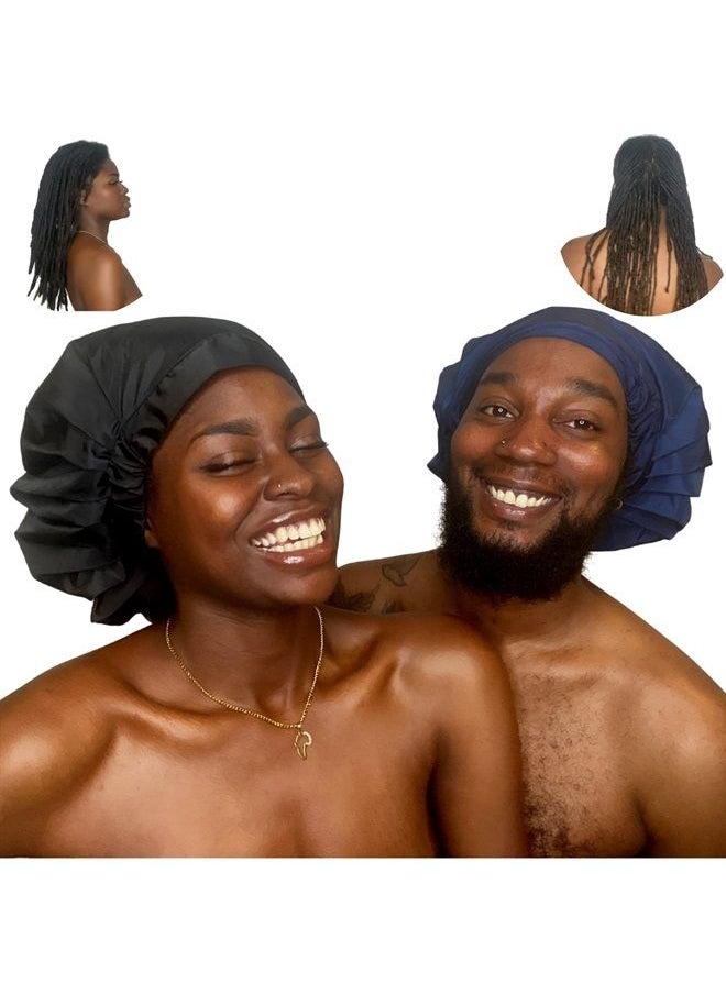 TTAT Shower Cap Extra Large for Men & Women With Braids, Dreadlocks, Locs, Afro, Coily, and Long Hair, Waterproof, Washable, Reusable & Adjustable, Great for Home, Spa, Conditioning, Self Care, Hotel - pzsku/ZD92615F744983E9DF061Z/45/_/1692391446/190a8380-84ab-4ac7-8499-cf756007c4e9