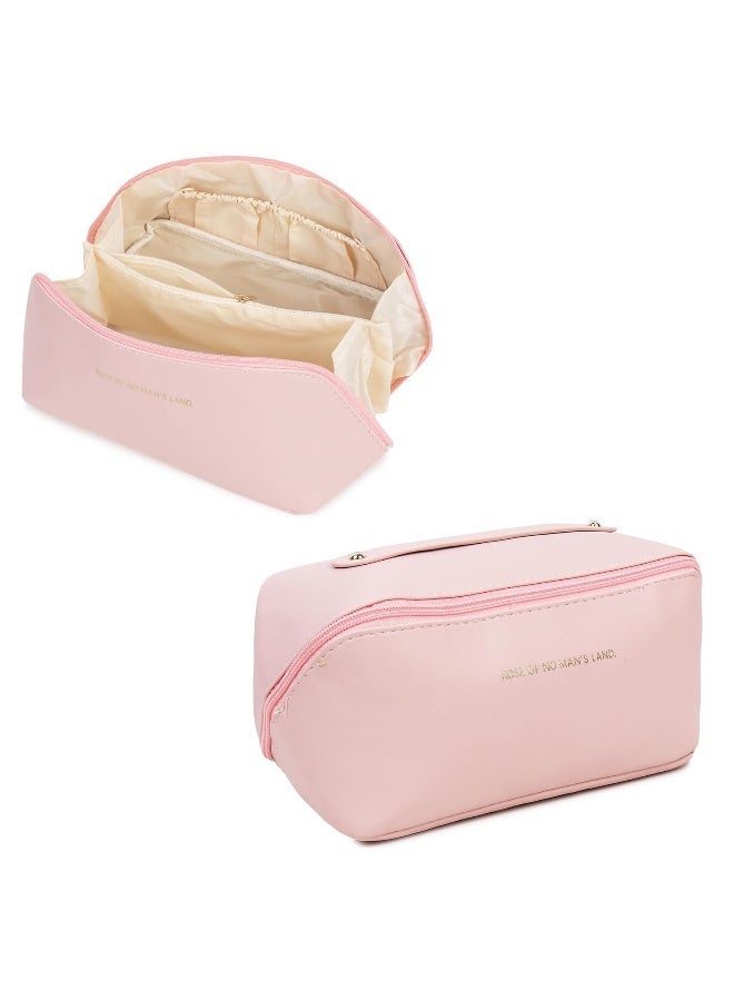 LAZER Pink Travel Cosmetic Makeup Pouch for Women - Image 1