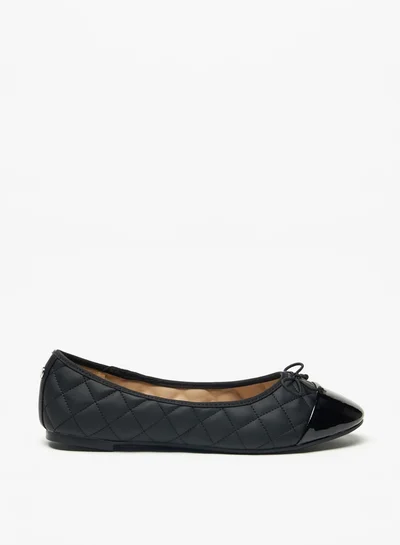فلورا بيلا من شو إكسبرس Women's Quilted Slip-On Ballerina Shoes with Bow Detail