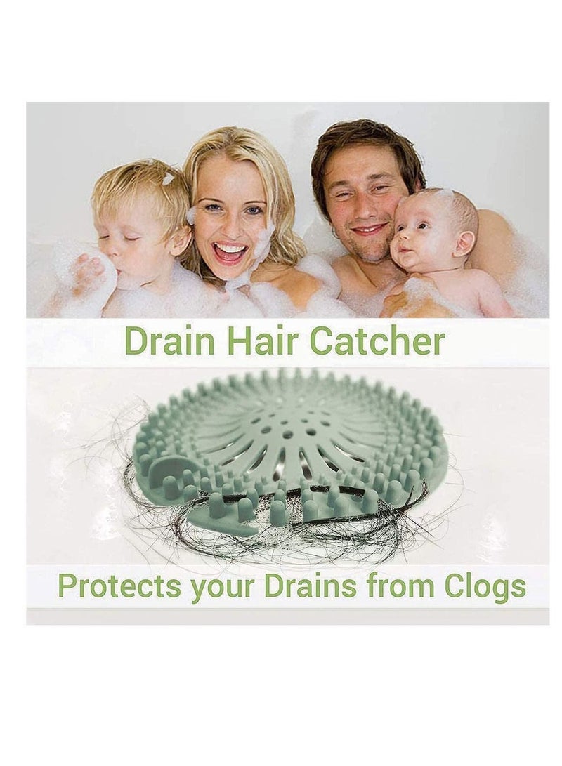 Drain Hair Catcher, Bathtub Stopper, Silicone Shower Covers, Durable Stopper Protector Filter for Bathroom and Kitchen Easy to Install Clean 4Pcs - Image 2