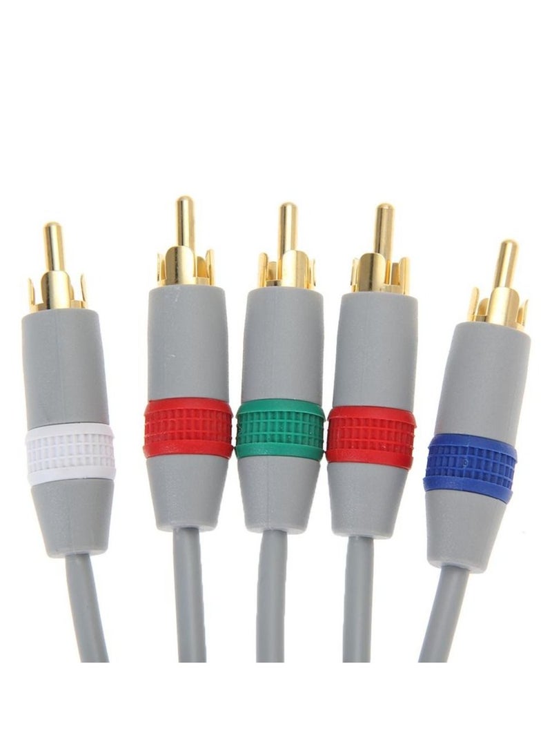 1080P Component Cable HDTV Audio Video AV 5RCA Cable Game Converter Adapter Cord Wire Extension Lines for Nintendo Wii Accessory  - Image 2