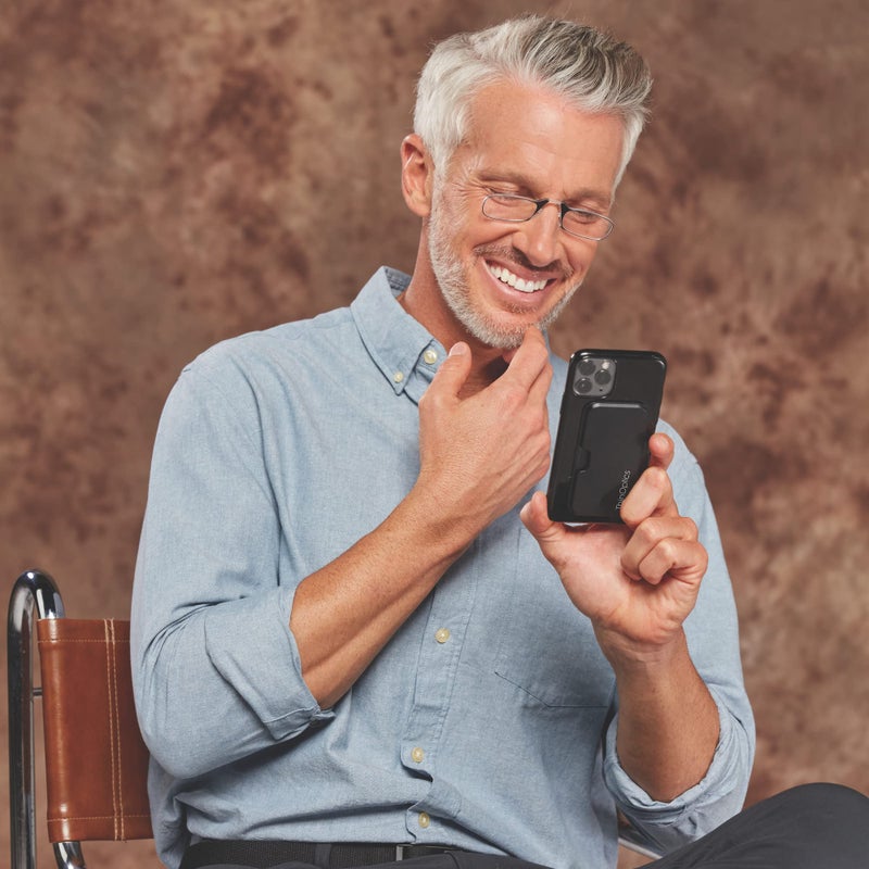 ThinOptics Reading Glasses + White Universal Pod Case | Blue Frames, 2.00 Strength Readers Blue Frames / White Case, 44 mm - Image 2