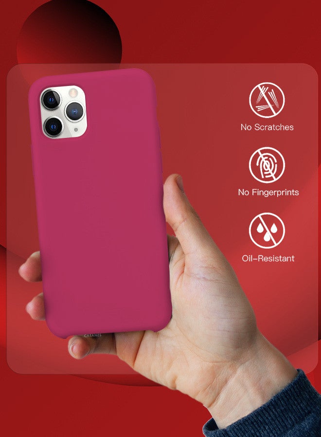 CATANES [for iPhone 11 Pro Max] Silicone Case Shockproof Protective Case Anti Scratch Smooth Case Cover/Merlot - Image 4