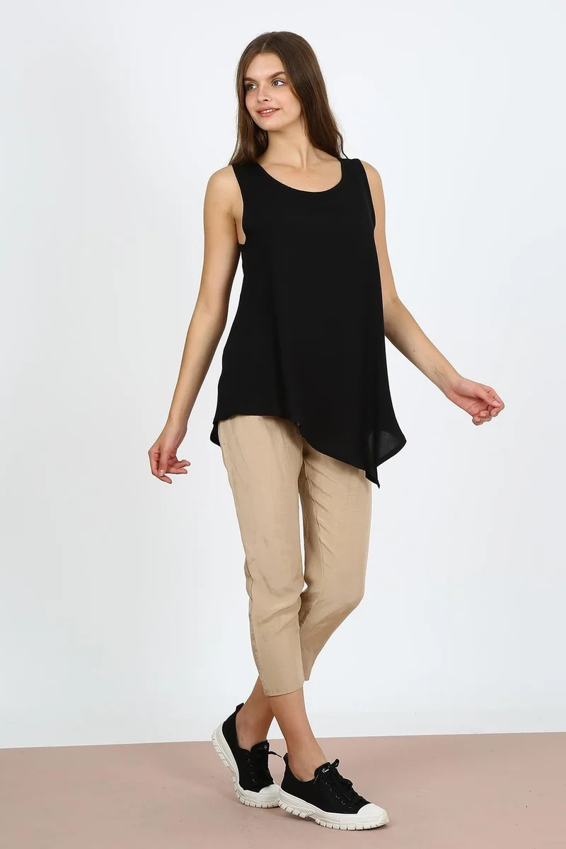 Alexander Gardi Alexandergardı Sleeveless Asymmetrical Blouse (B21-35500)