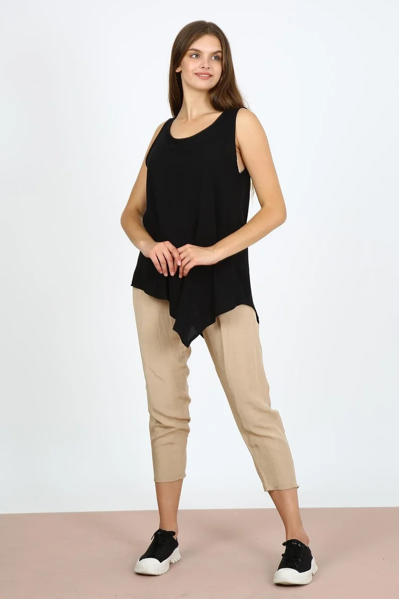 Alexander Gardi Alexandergardı Sleeveless Asymmetrical Blouse (B21-35500)