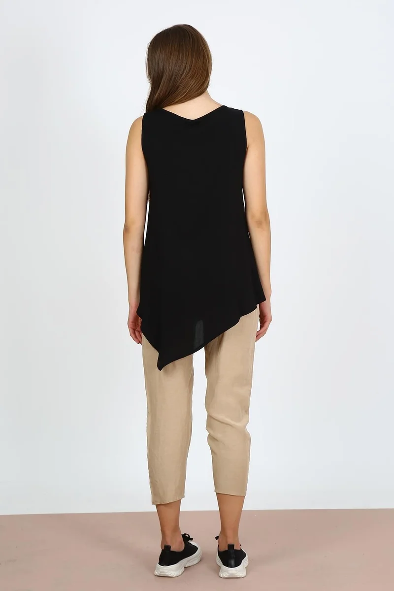 Alexander Gardi Alexandergardı Sleeveless Asymmetrical Blouse (B21-35500)