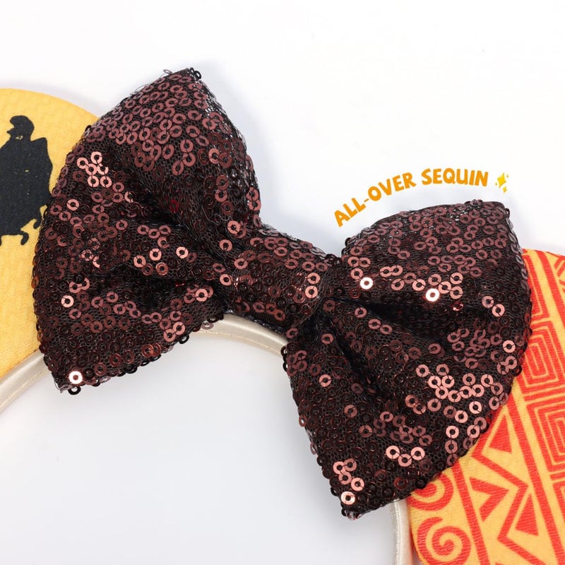 ETLUK Mouse Ears Headband, Animal Mouse Ears with Sequin Bow for Women Girls, Parks Ears for Cosplay Accessories Party (Lion) - Image 5