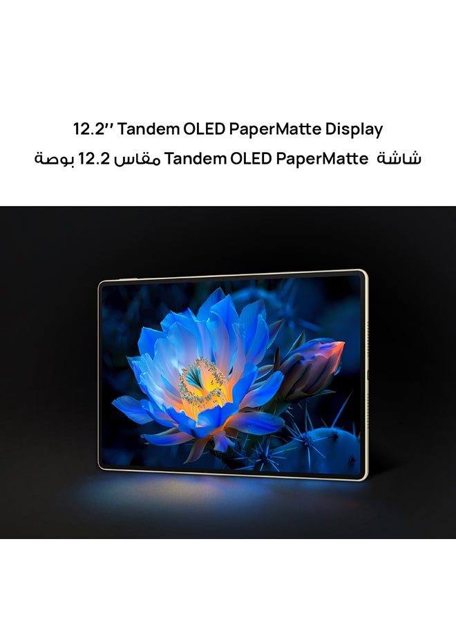 هواوي جهاز MatePad Pro اللوحي مقاس 12.2 بوصة إصدار Paper Matte Gold الفاخر بذاكرة وصول عشوائي 12 جيجابايت وذاكرة داخلية 512 جيجابايت وواي فاي - إصدار الشرق الأوسط مع لوحة مفاتيح بيضاء - Image 3