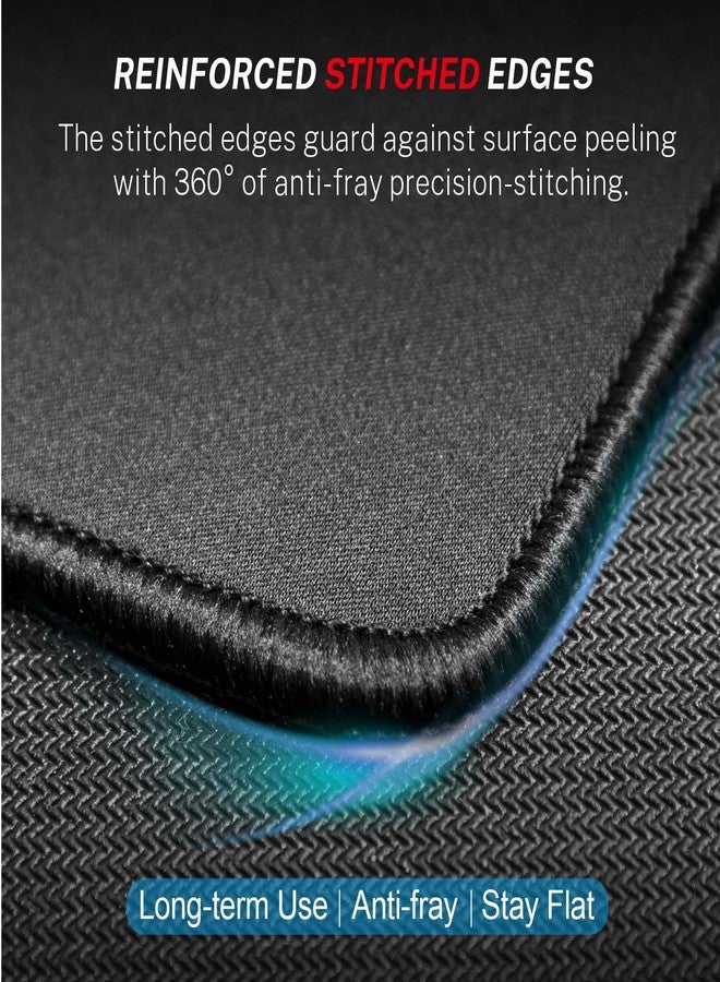 MROCO Mouse Pad 3-Pack [30% Larger] with Anti-Fray Stitched Edges, Premium Waterproof Surface, Non-Slip Rubber Base, Computer & Gaming Mouse Mat for Laptop, Office & Home, 8.5 x 11 in, Black - Image 3