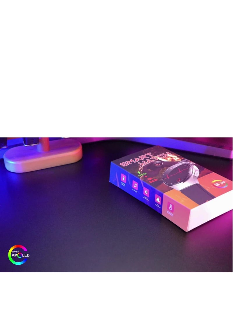 AROAQ Smart Watch S200 Blue, Amoled High-definition Display Health Tracker Watch, Multifunction Waterproof Smart Wristwatch, Electrocardiogram Non-invasive Blood Sugar Blood Temperature Monitoring - Image 4