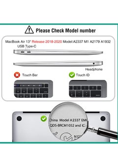 Generic Compatible with MacBook Air 13 Inch Case 2022 2021-2018 M1 A2337 A2179 A1932 with Retina Display Plastic Hard Shell Case (Matte Black)  - Image 2