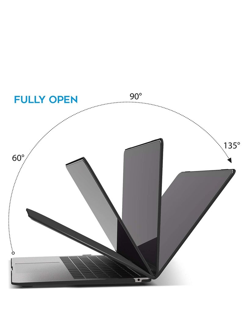 Generic - Compatible with MacBook Air 13 Inch Case 2022 2021-2018 M1 A2337 A2179 A1932 with Retina Display Plastic Hard Shell Case (Matte Black) - Image 1