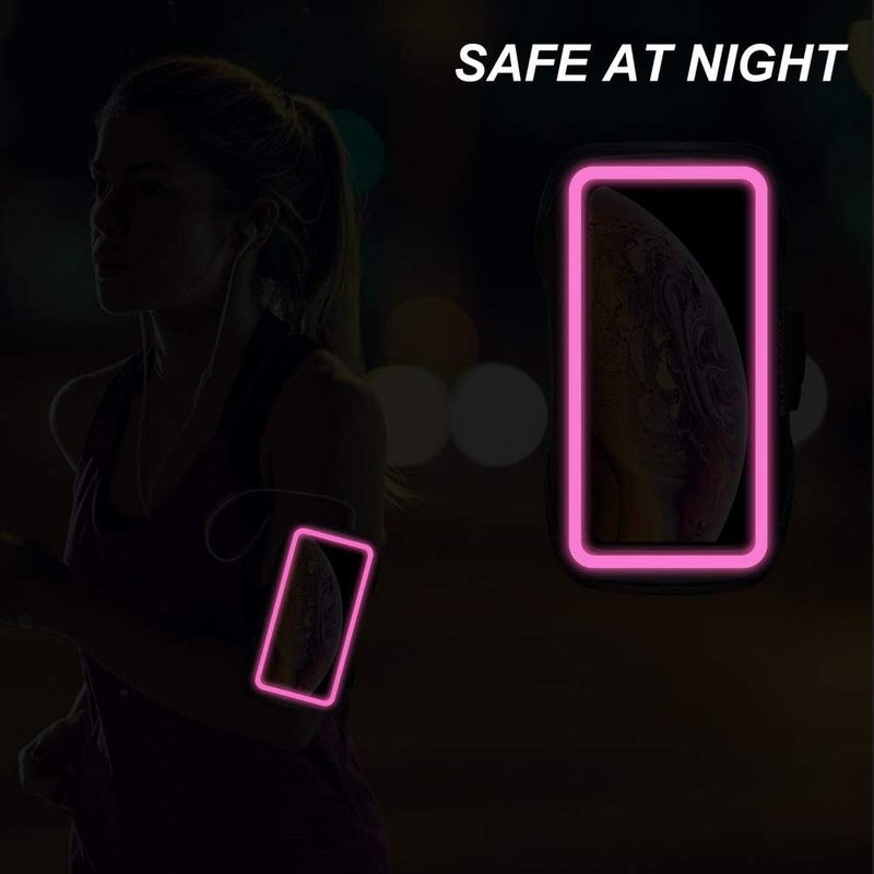 RUNBACH Armband for iPhone 16 Pro Max/16 Plus/15 Pro Max/15 Plus/iPhone 14 Pro Max/14 Plus/13 Pro Max/12 Pro Max/11 Pro Max/Xs Max,Running Exercise Arm Band for iPhone Max (Pink) - Image 3