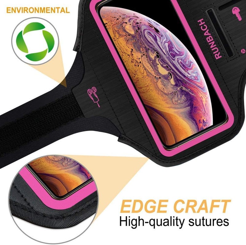 RUNBACH Armband for iPhone 16 Pro Max/16 Plus/15 Pro Max/15 Plus/iPhone 14 Pro Max/14 Plus/13 Pro Max/12 Pro Max/11 Pro Max/Xs Max,Running Exercise Arm Band for iPhone Max (Pink) - Image 5