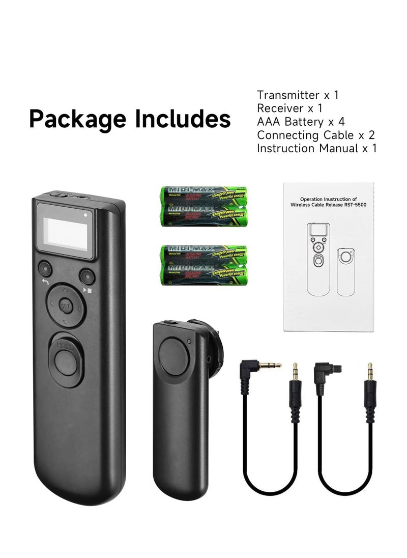 SYOSI - Camera Wireless Shutter, Remote Shutter Release Trigger Intervalometer, Fit for Canon EOS R6 R PR 90D 80D 77D 70D 60D 850D 800D 760D 750D 700D 650D 600D 550D R5 5D4 5Dsr 5D3/2 7D  5D 6D 1DX 1D4 1D3 - Image 1