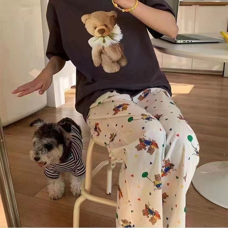 Summer New Cartoon Lounge Pants Breathable Loose Animal Paradise - Image 4