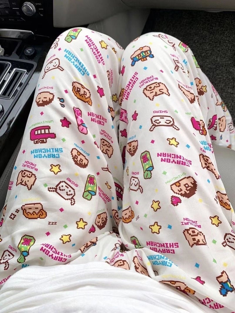 Summer New Cartoon Lounge Pants Breathable Loose Animal Paradise - Image 3
