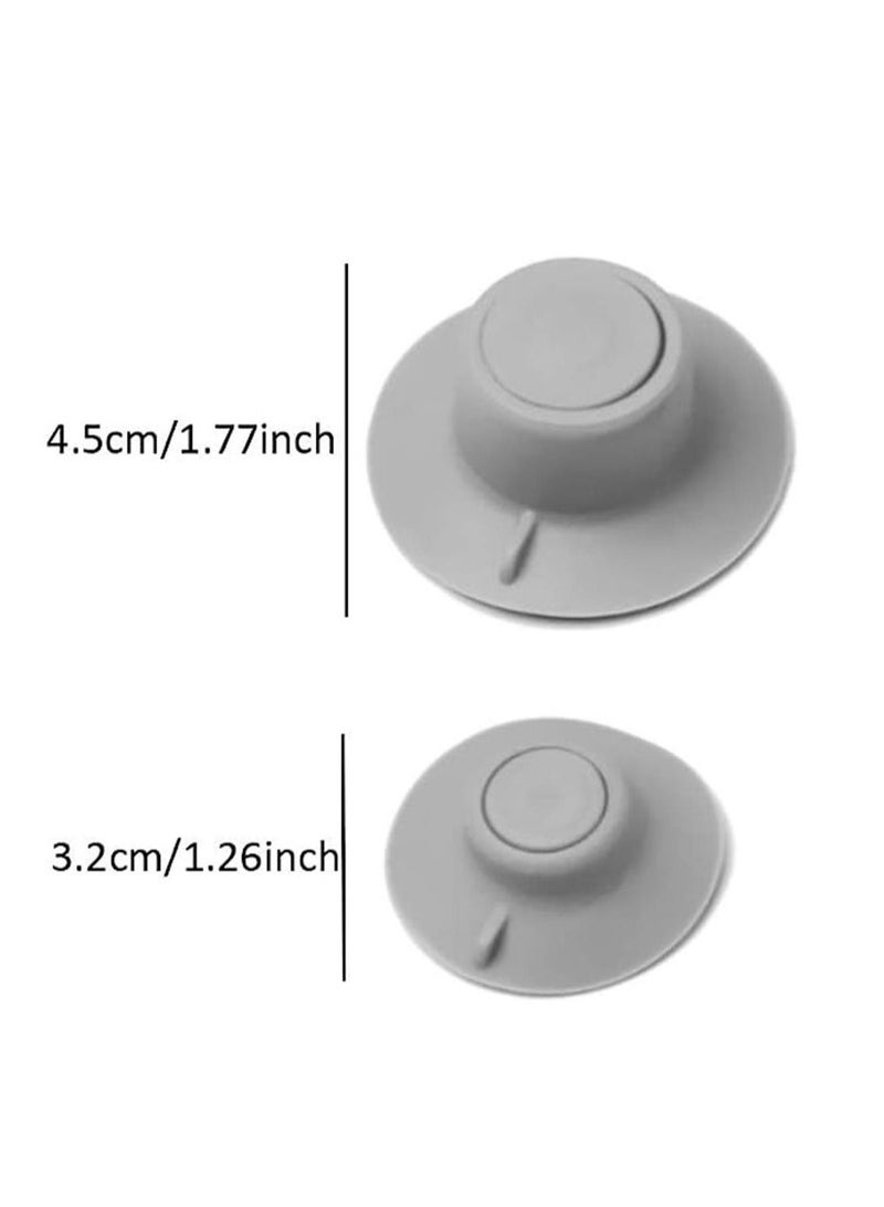 8 Pieces Laptop Computer Cooling Feet Rubber Holder Kickstand Suction Cup Heat Reduction Pad Universal Tablet/Notebook Stands Corner Pad Anti-Slip Silicone Elevation Stand (4Small+4Big,Gray)  - Image 2