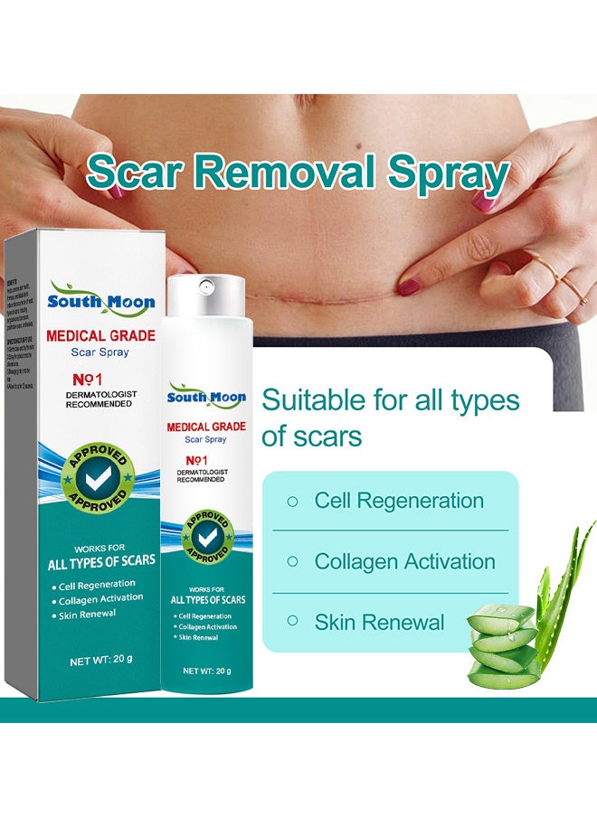 SOUTH MOON Scar Care Spray Burns Scars Stretch Marks Fade Scars Smooth Skin 20G  - Image 4