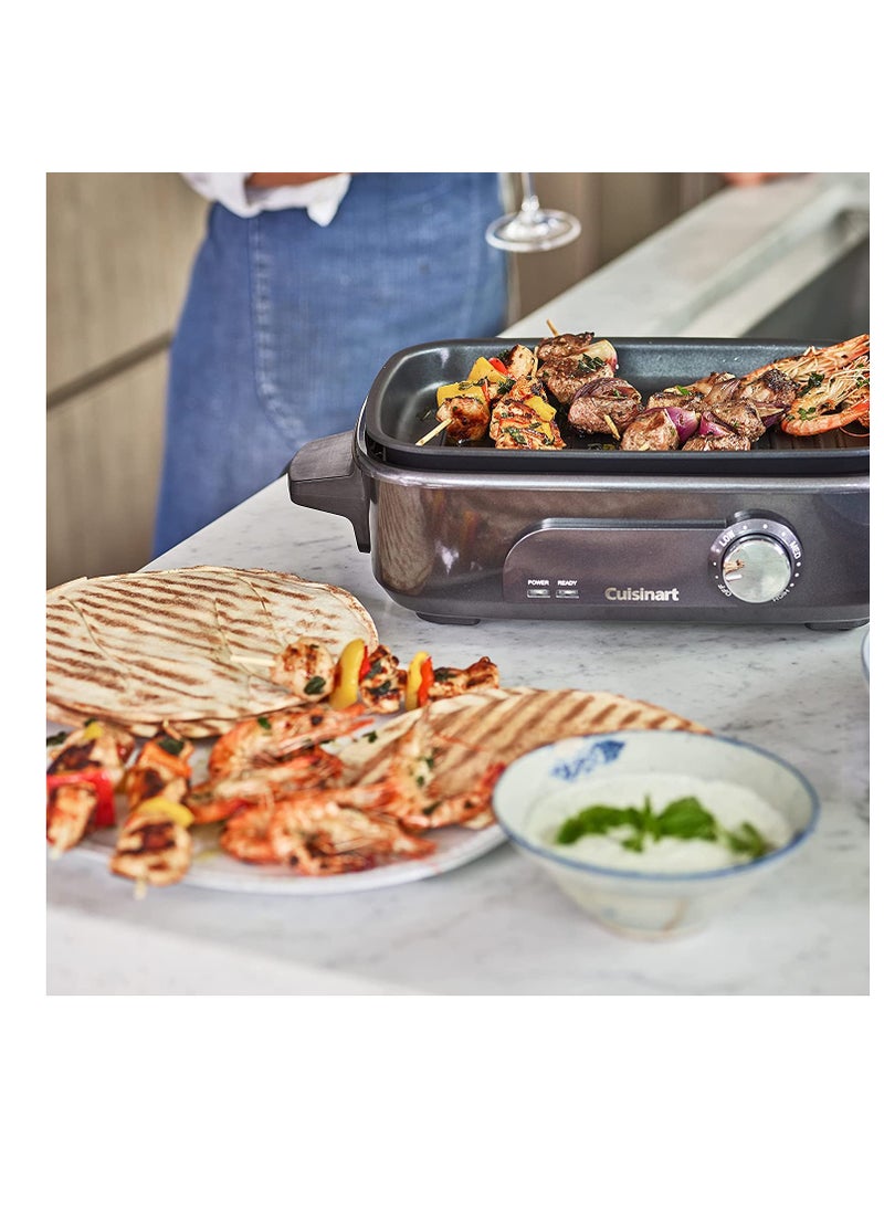 Cuisinart - GRMC3E 5-in-1 Multi-Cooker for Grilling, Sauting, Simmer and Cooking, Multicooker with Non-Stick Coating for Easy Cleaning, Midnight Grey - Image 1