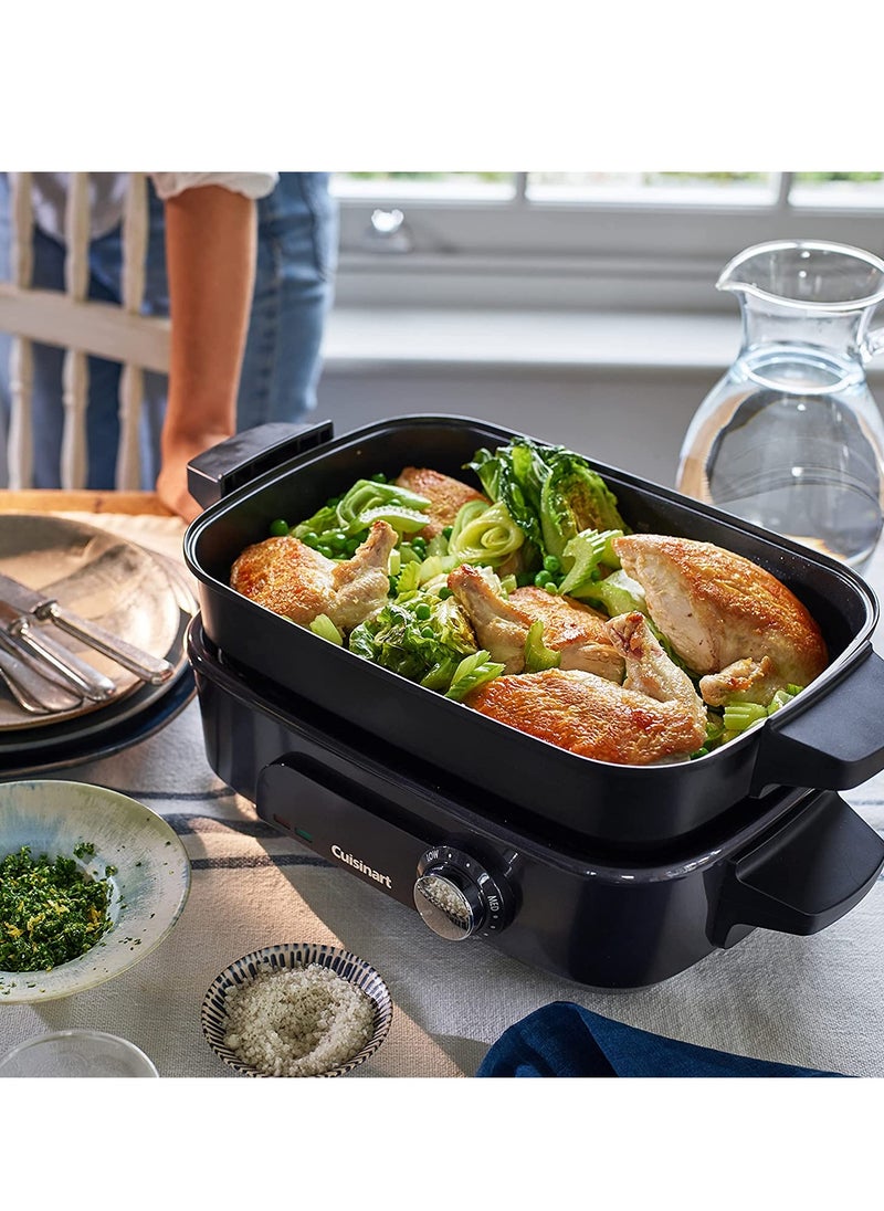 Cuisinart GRMC3E 5-in-1 Multi-Cooker for Grilling, Sauting, Simmer and Cooking, Multicooker with Non-Stick Coating for Easy Cleaning, Midnight Grey  - Image 5