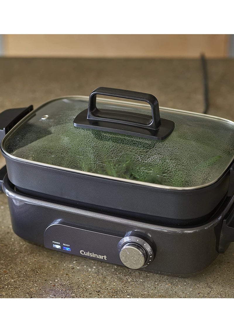 Cuisinart - GRMC3E 5-in-1 Multi-Cooker for Grilling, Sauting, Simmer and Cooking, Multicooker with Non-Stick Coating for Easy Cleaning, Midnight Grey - Image 1