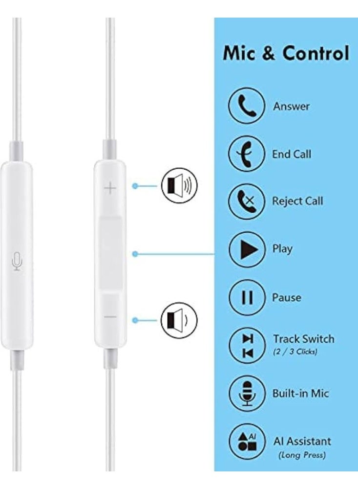 FEIDA Earphones with Lightning Connector | iPhone Earphones, [FEIDA Certified] Wired Stereo Earphones with Mic and Volume Control, Compatible with iPhone 14/13/12/SE/11/XR/XS/X/7/7 Plus/8 - Image 5