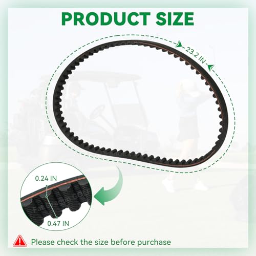 Panglong EZGO Timing Belt Gas Golf Cart, for 1991-Up EZGO Models with295cc & 350cc 4 Cycle Engine OEM# 26626-G01 - Image 5