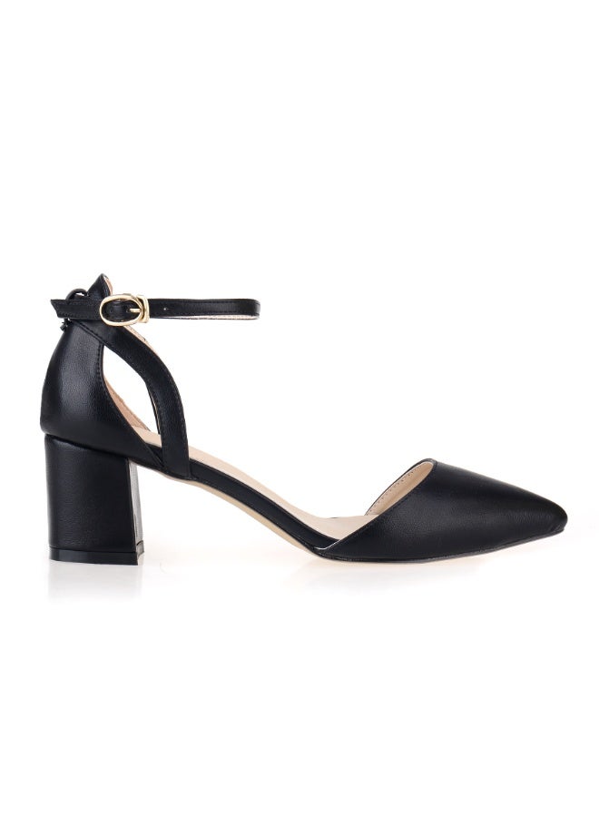 Loquat كعب عال أنيق بكعب سميك 6~8 سم أحمر - Image 2