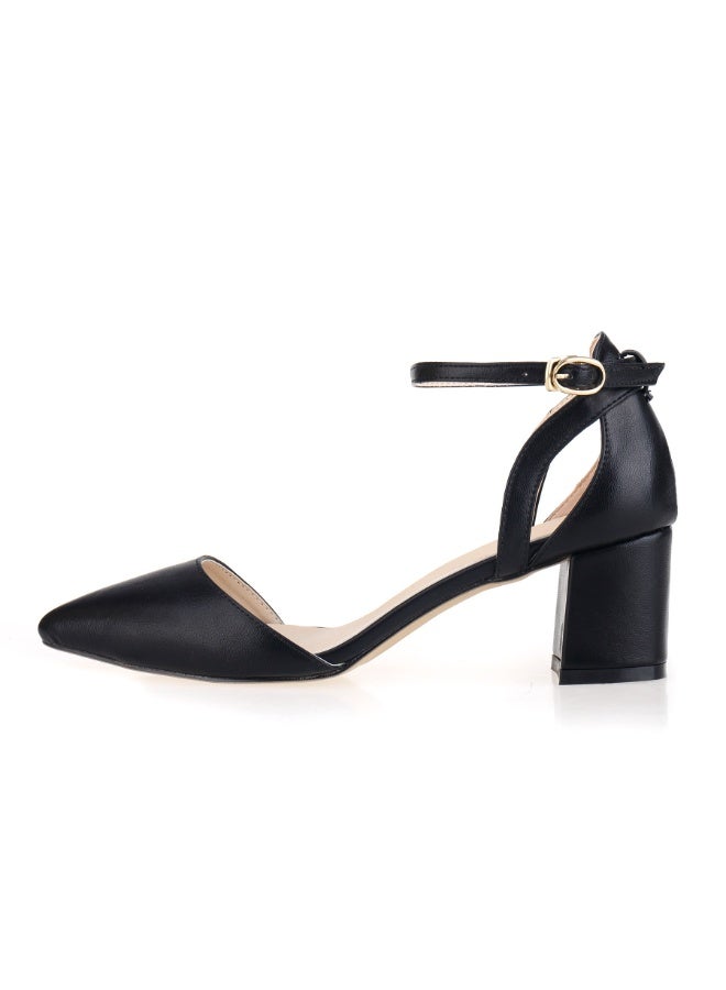 Loquat كعب عال أنيق بكعب سميك 6~8 سم أحمر - Image 1