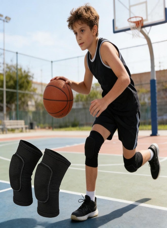 OVOY Kids Volleyball Knee Pads for Ages 7-12, Boys Girls Sports Breathable Anti-Slip Knee Guards, Thick Sponge & Lightweight Impact Protection for Skating, Cycling, Running, Scooter Outdoor Sports - Image 3