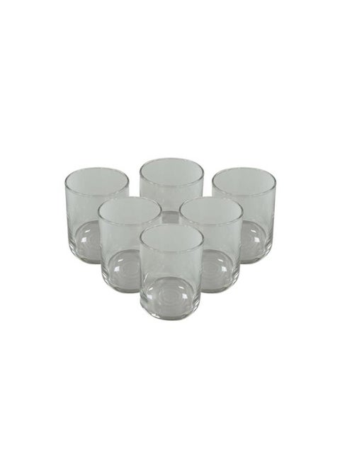 Borgonovo BIC.ELIXIR OF 270 Italian Low Glass Tumbler, Clear, 270 ml - Ideal for Juice, Water, and Cocktails Set of 6