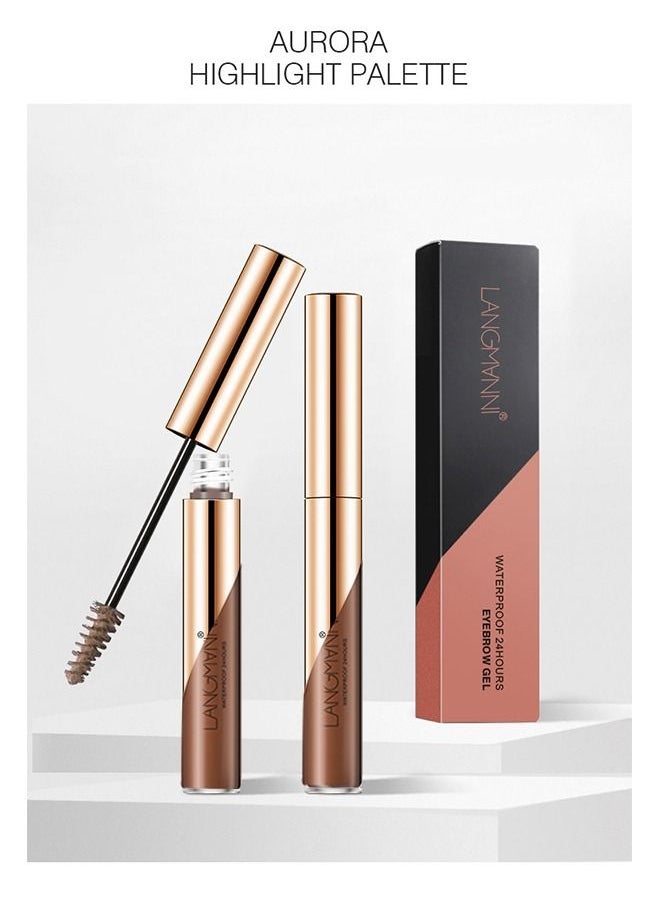 LANGMANNI Eyebrow Gel Mascara Eye Brow Fill In Sparse Volumizing Enhance Brush Tamp Tinted Coloring Waterproof Long-Lasting - Dark Brown  - Image 2