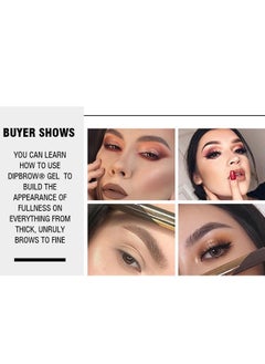 LANGMANNI Eyebrow Gel Mascara Eye Brow Fill In Sparse Volumizing Enhance Brush Tamp Tinted Coloring Waterproof Long-Lasting - Dark Brown  - Image 5
