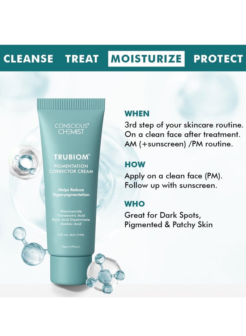 Concious Chemist Conscious Chemist Kojic Acid Face Cream | 20g | Azelaic Acid Cream for Men & Women, Niacinamide & Tranexamic Acid, Anti Pigmentation, Reduce Dark Spots, All Skin Type - Trubiom - Image 4