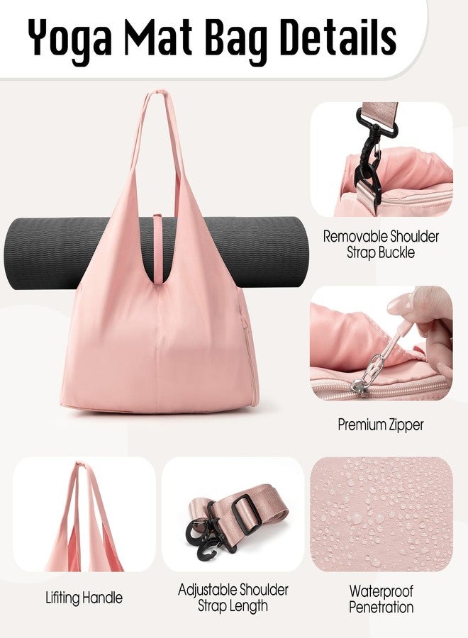 Zmarthumb Yoga Mat Bag, Gym Tote Bag, Large Capacity Yoga Bag with Adjustable Strap For Pilates,Office, Travel, Workout,Beach And Gym (Grey) - Image 3