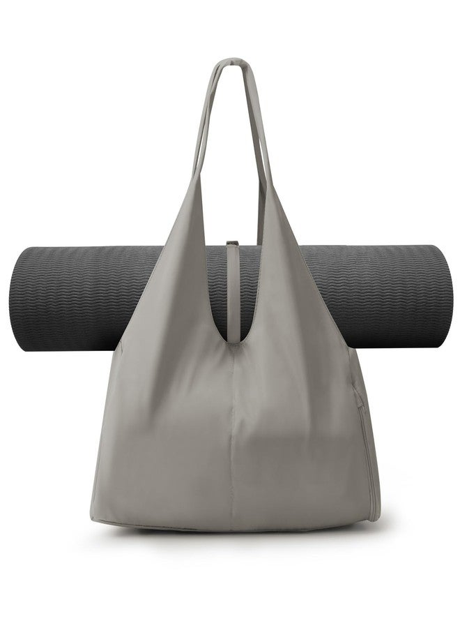 Zmarthumb Yoga Mat Bag, Gym Tote Bag, Large Capacity Yoga Bag with Adjustable Strap For Pilates,Office, Travel, Workout,Beach And Gym (Grey) - Image 1
