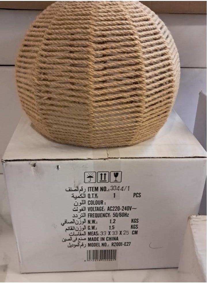 ماركة غير محددة - علاقي حبال ريفي مفرد قاعده اللمبه E27 - Image 1