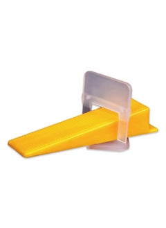Buildingshop Buildingshop Tile Leveling System 3 MM Spacers Tile Leveler Clips Wedges DIY Tile Leveler Spacers for Professional Floor Tiles Ceramic Tile and Stone Installation Wedges 50 Clips 50  - Image 1